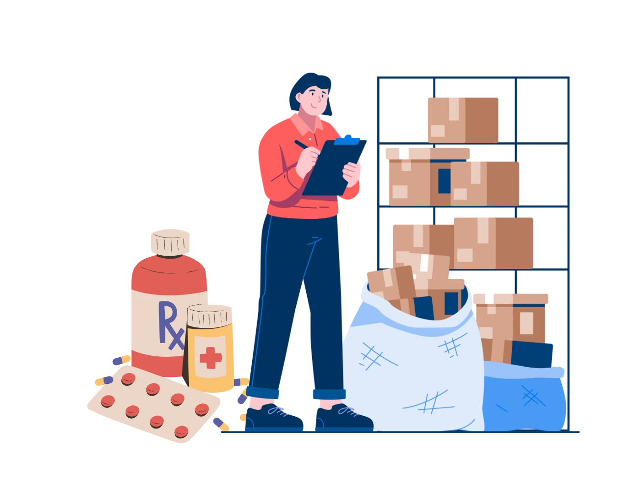 Real-time inventory management dashboard for medical stores showing stock levels and alerts